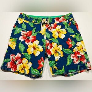 VTG Polo Ralph Lauren Hawaiian Swim Shorts Trunks Floral Flowers Board Men’s 36